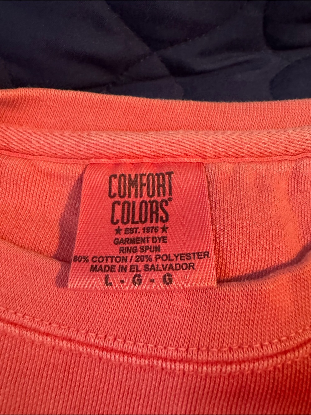Comfort Colors Men's Crewneck Sweatshirt in Orange - Picture 2 of 2